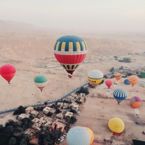 hot air balloon ride trip in luxor