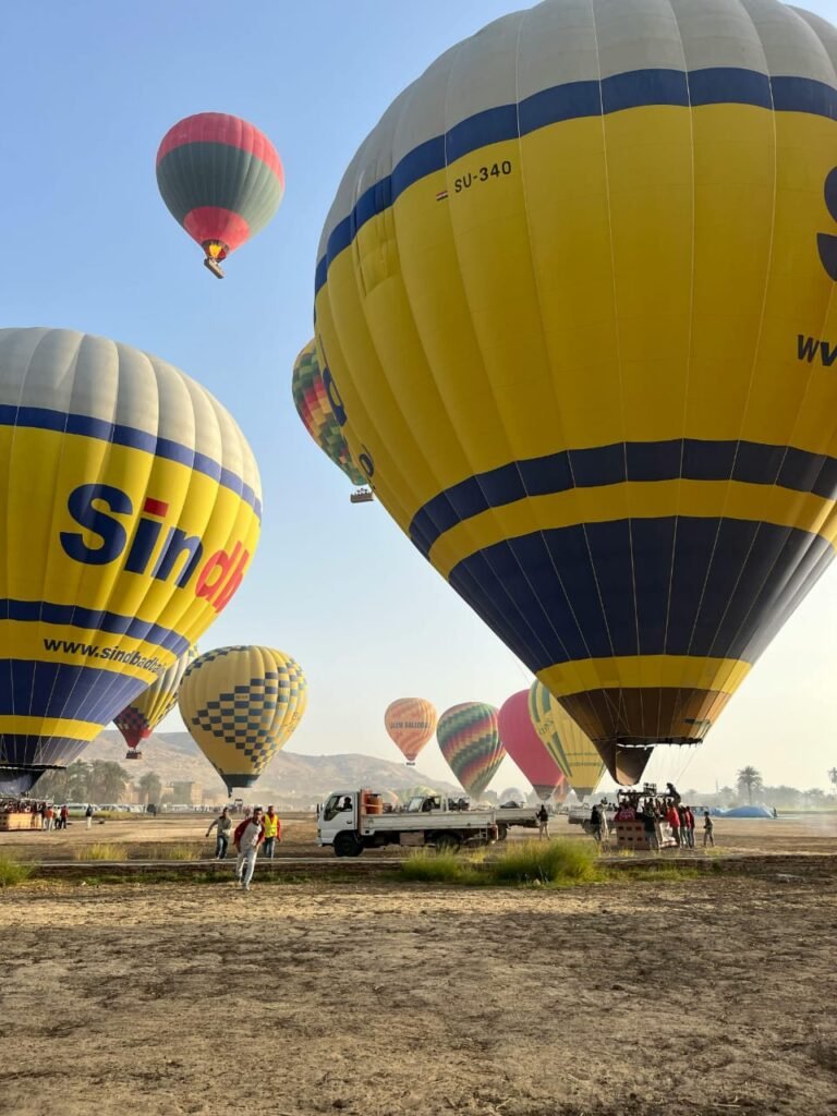 hot air balloon ride trip in luxor