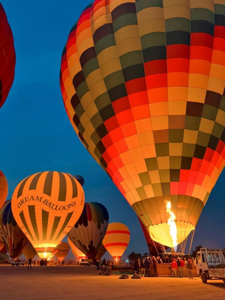 hot air balloon ride trip in luxor