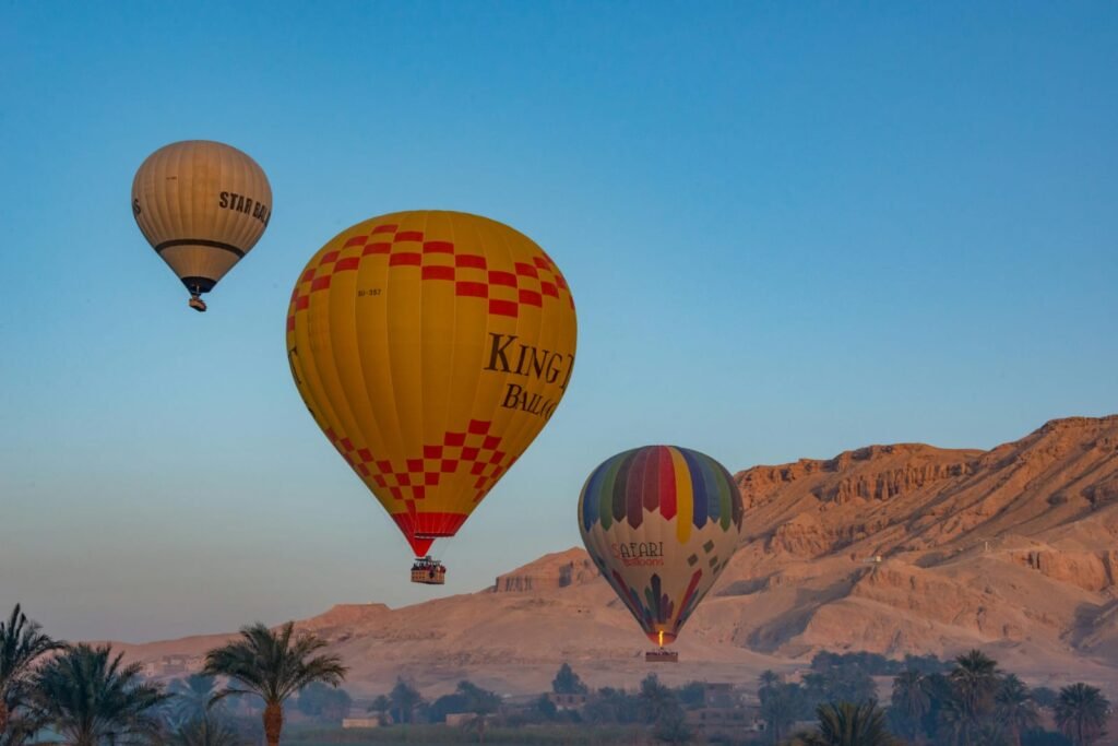 hot air balloon ride trip in luxor