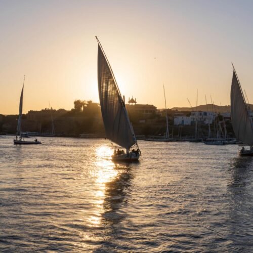 Felucca Nile at sunset aswan