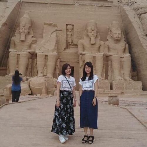 tourists in abu simbel temples