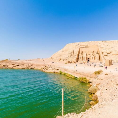 view of abu simbel temples